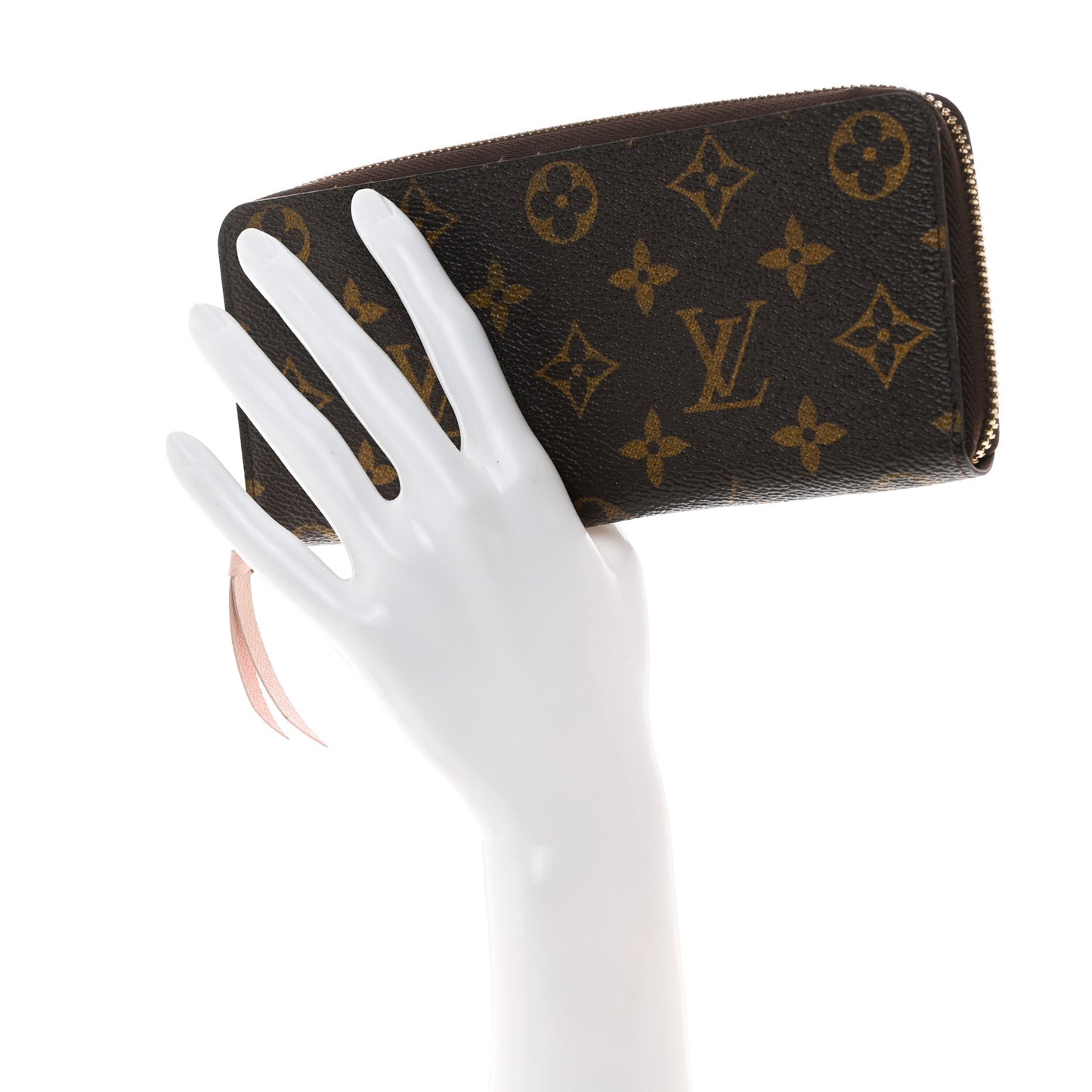 Monogram Clemence Wallet Rose Ballerine