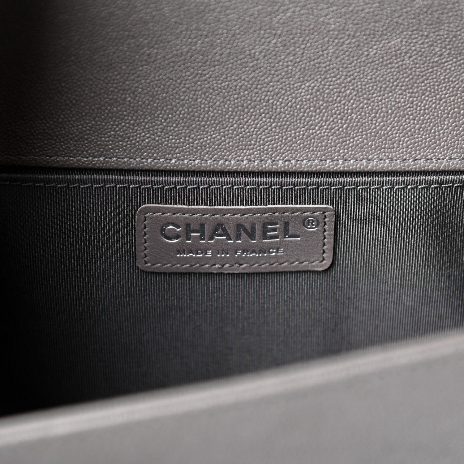 Chanel Caviar Quilted Medium Boy Flap Grey 6 of 11