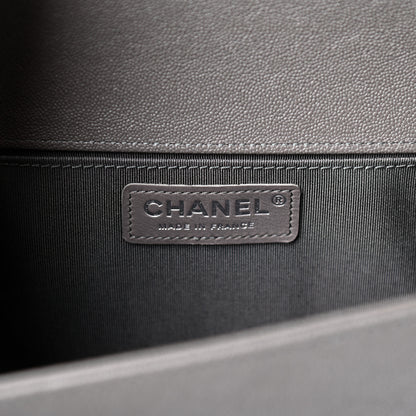 Chanel Caviar Quilted Medium Boy Flap Grey 6 of 11