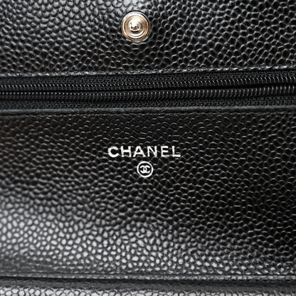 Chanel Caviar Quilted Wallet On Chain WOC Black 6 of 12