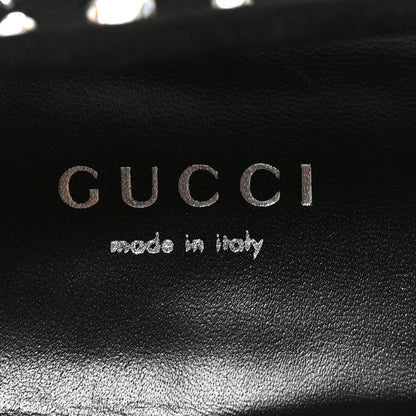 Gucci Kid Scamosciato Crystal GG Monogram Jordaan Loafer 37.5 Black 7 of 9