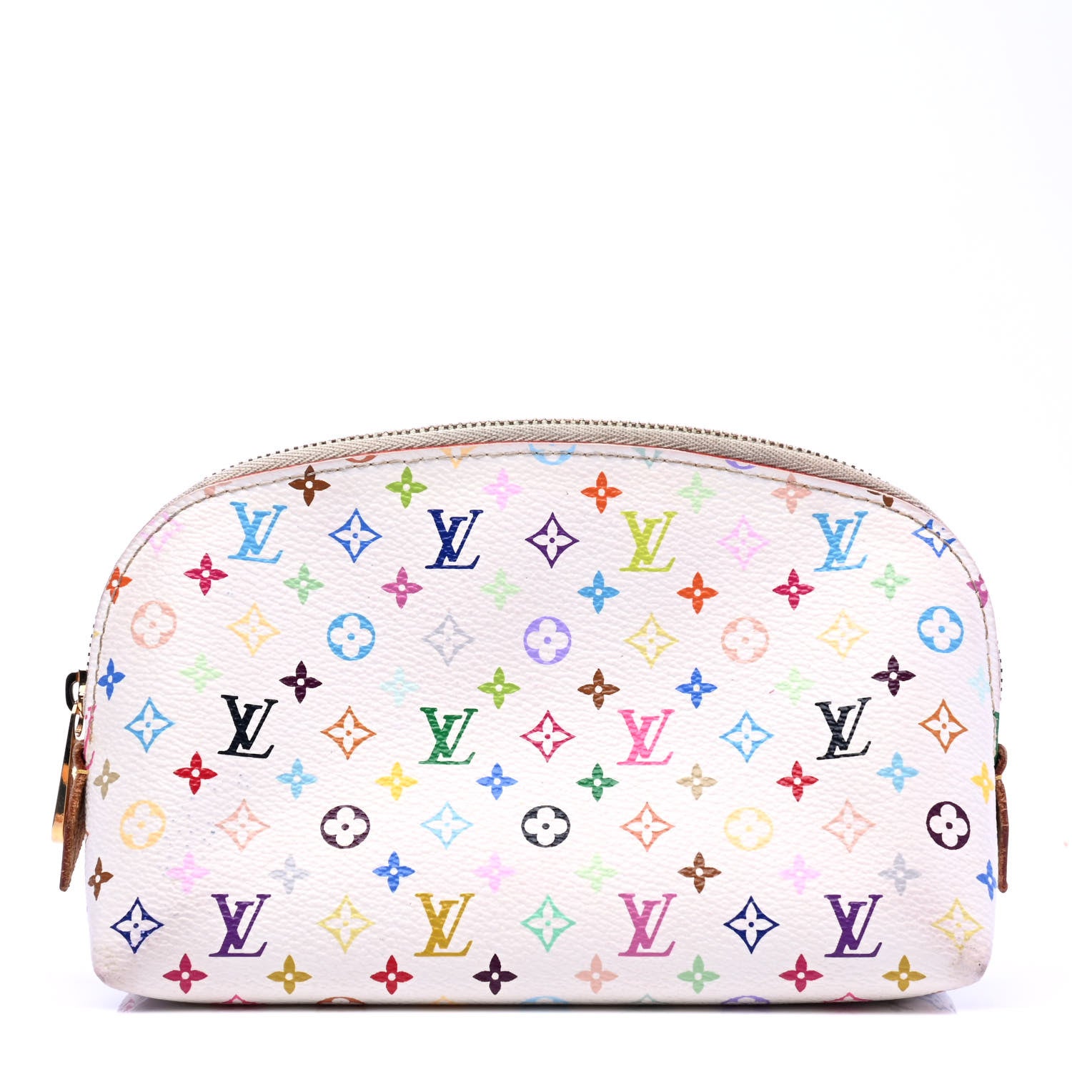 Louis Vuitton Monogram Multicolor Cosmetic Pouch White Litchi 1 of 7