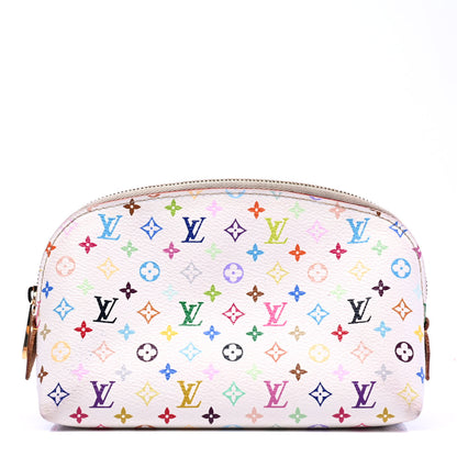 Louis Vuitton Monogram Multicolor Cosmetic Pouch White Litchi 1 of 7