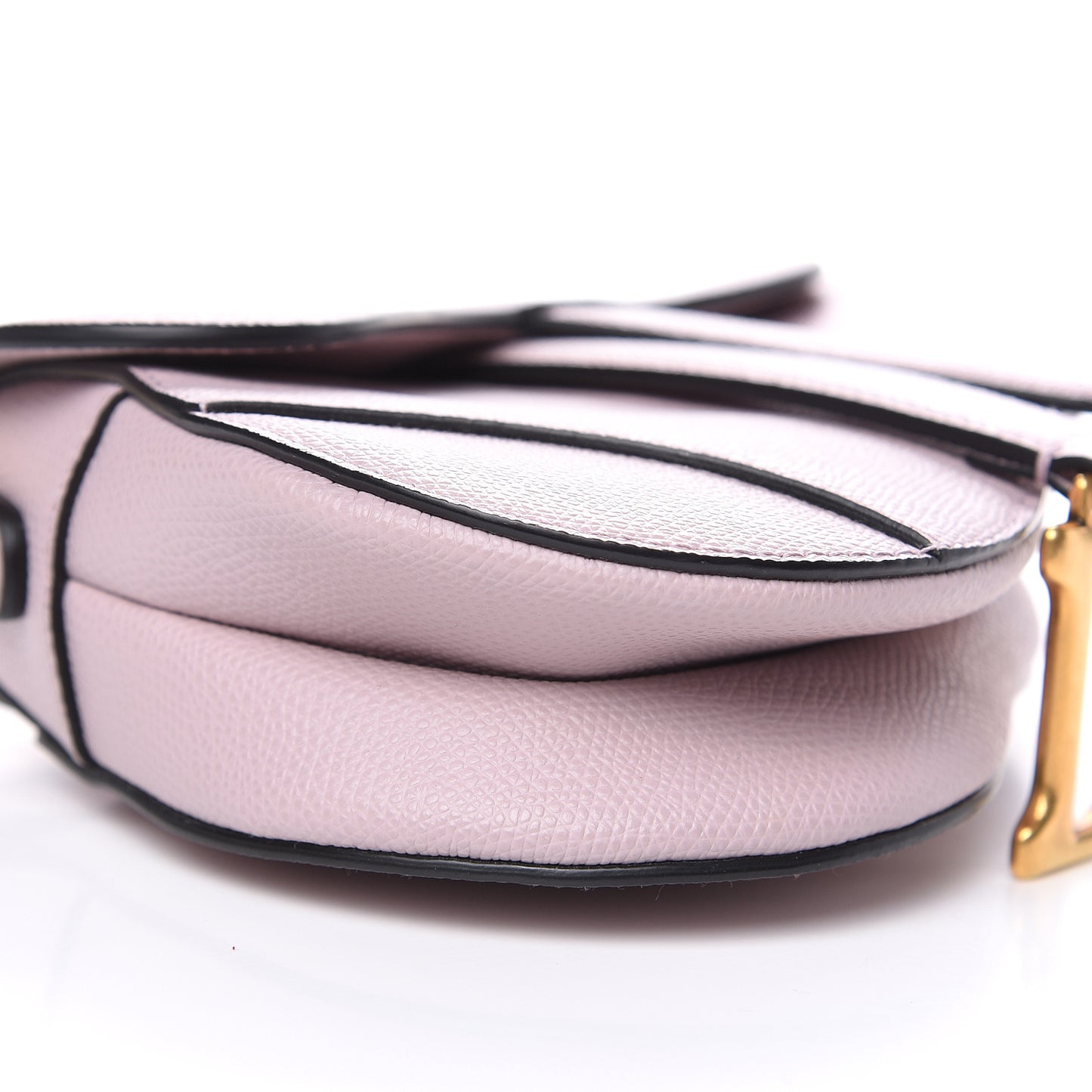 Grained Calfskin Mini Saddle Bag Light Purple
