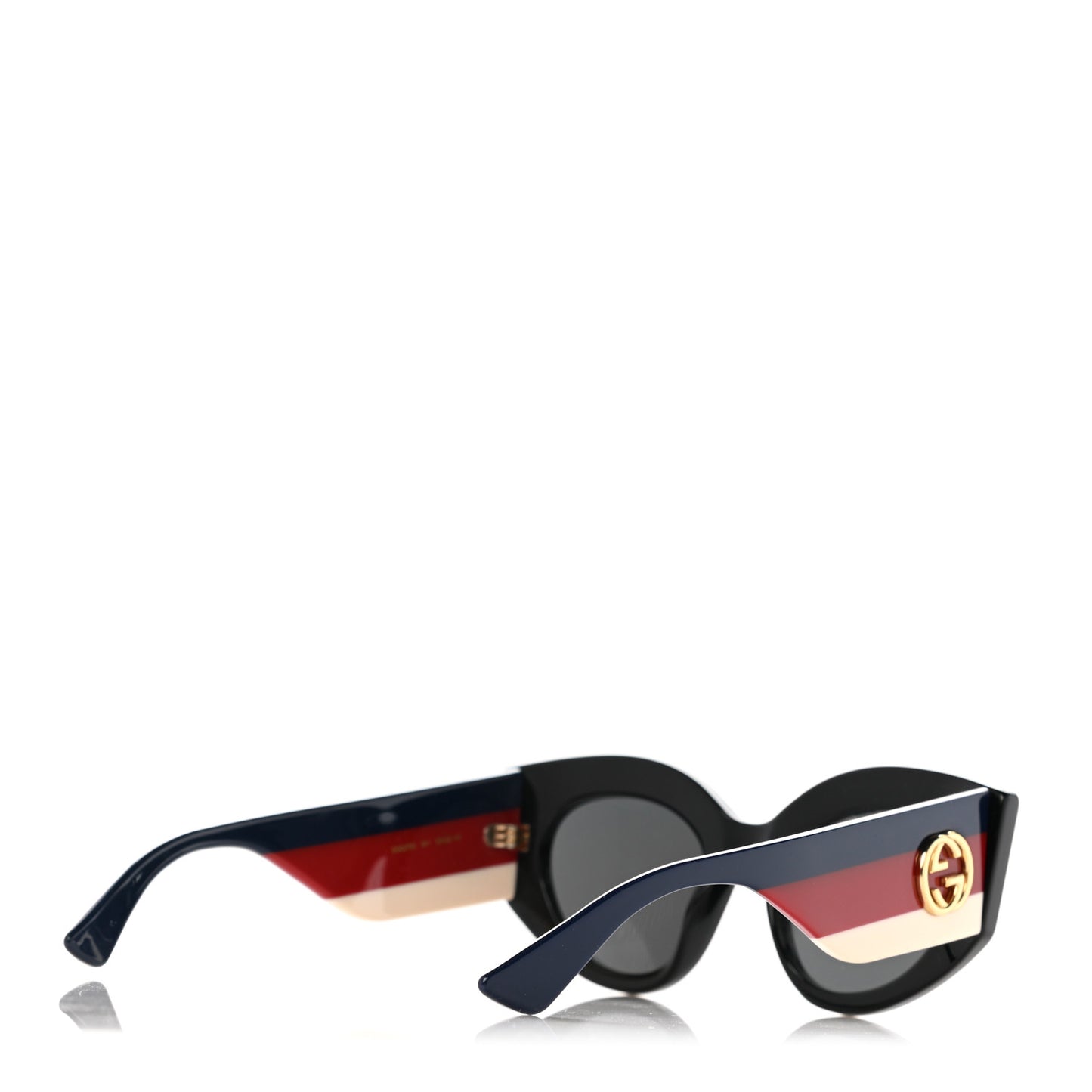 Acetate Oversized Rectangle Frame Web Sunglasses GG 0275/S Black