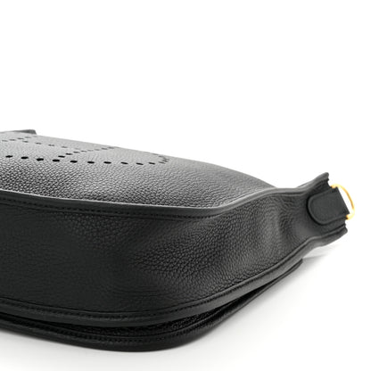 Hermes Taurillon Clemence Evelyne III PM Black 10 of 11