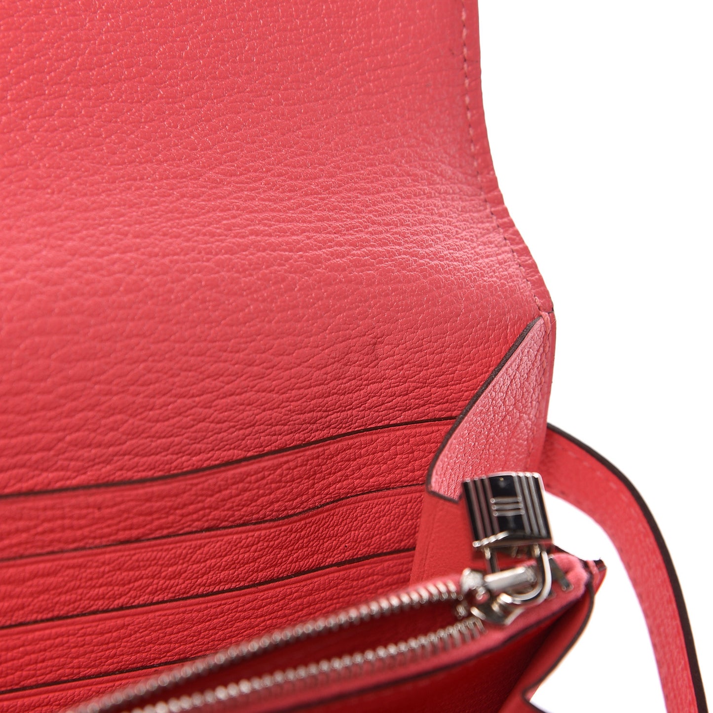 Chevre Mysore Kelly Longue Wallet Rose Lipstick
