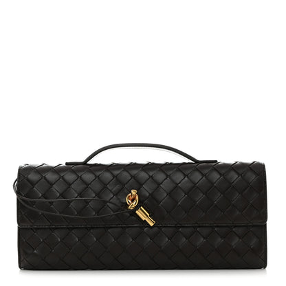 Bottega Veneta Nappa Intrecciato Long Andiamo Top Handle Clutch Fondant 1 of 7
