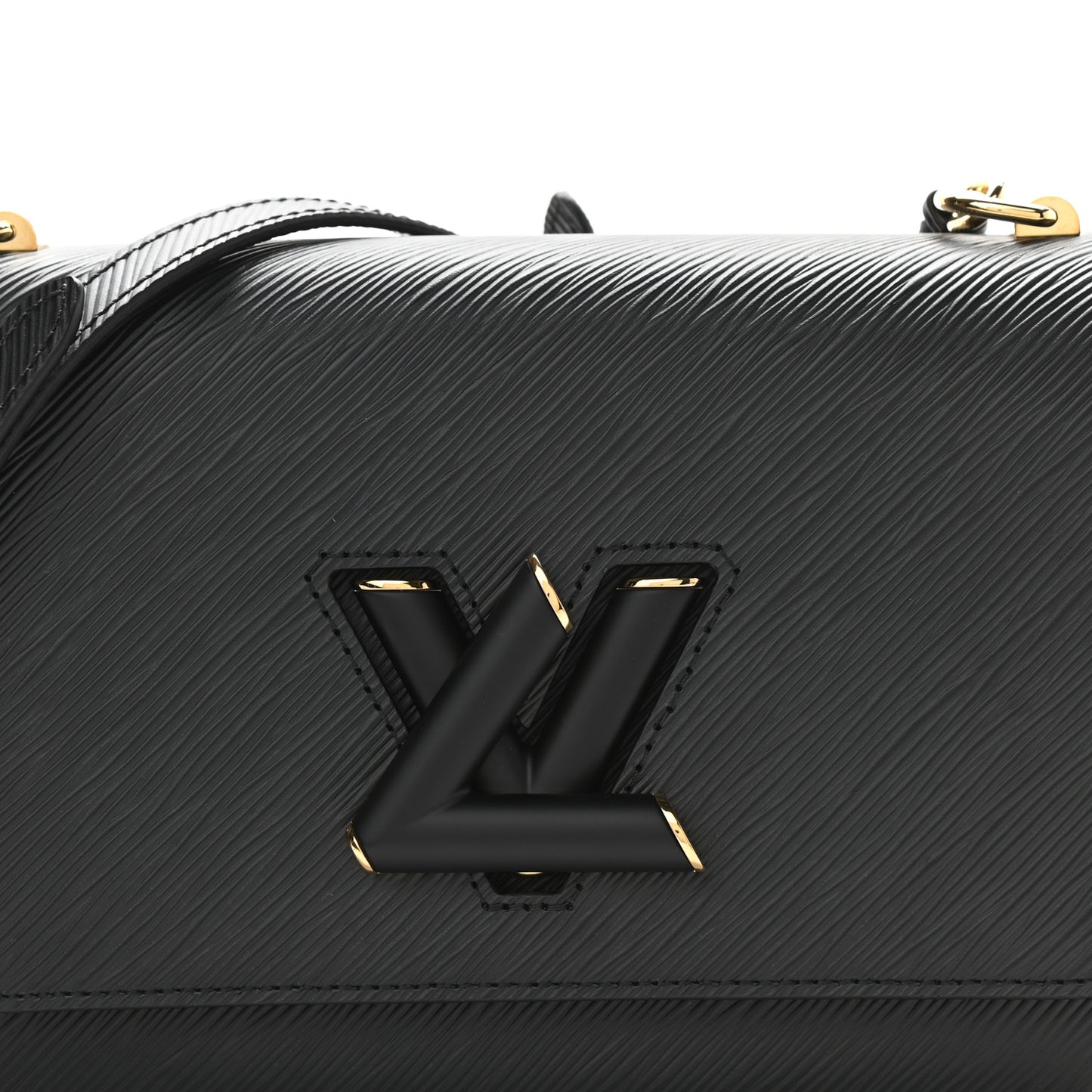 Epi Twist Shoulder Bag MM Matte Black Gold