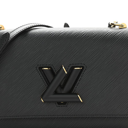 Louis Vuitton Epi Twist Shoulder Bag MM Matte Black Gold 8 of 11