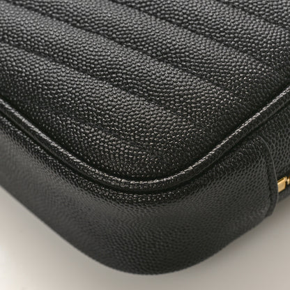 Saint Laurent Grain De Poudre Matelasse Monogram Mini Lou Camera Bag Black 8 of 8