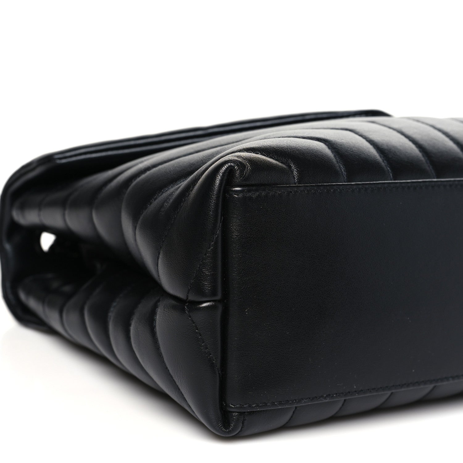 Saint Laurent Calfskin Y Quilted Monogram Monochrome Medium Loulou Chain Satchel Black 9 of 10