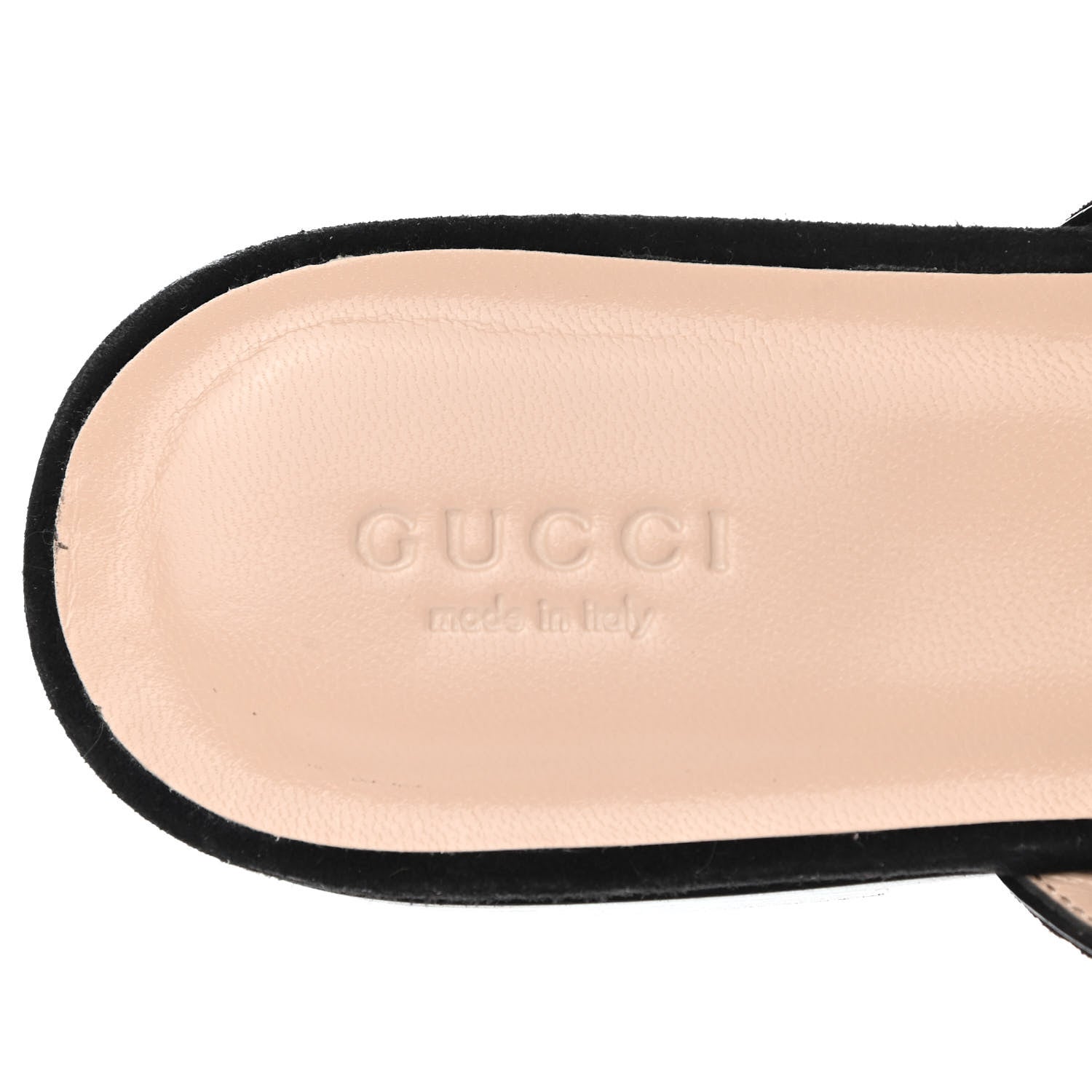 Gucci Kid Scamosciato GG Marmont Fringe Slippers 39 Black 6 of 7