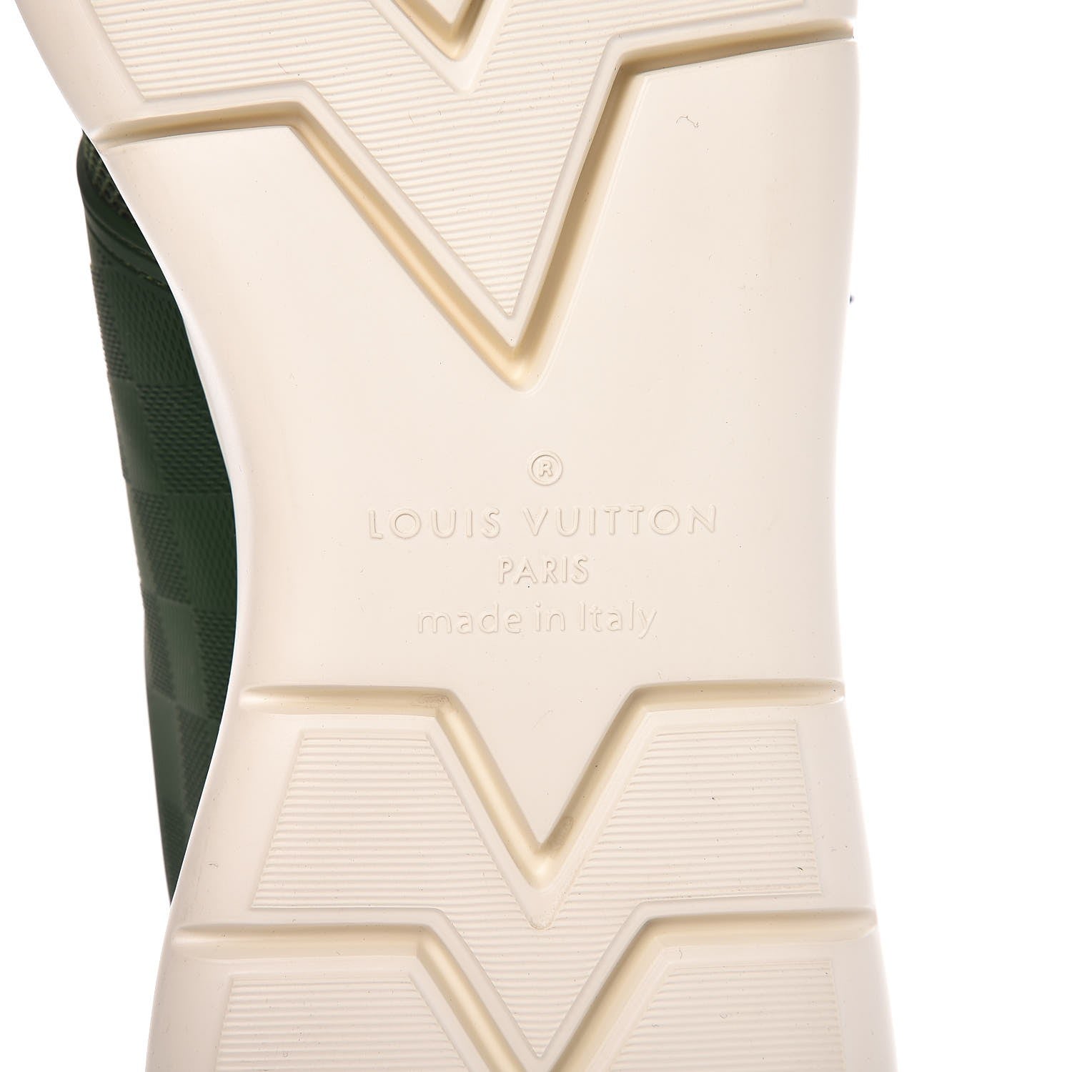 Louis Vuitton Rubber Mesh Suede Damier Fastlane Low Sneakers 8.5 Green 6 of 7