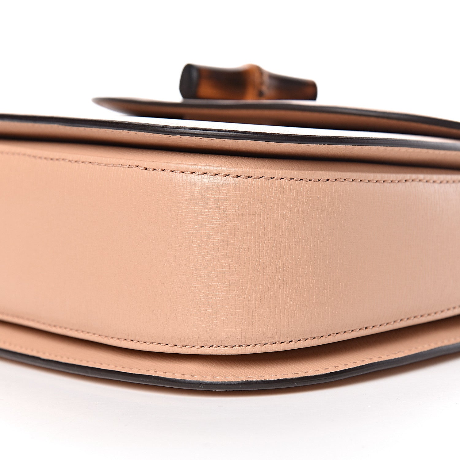 Gucci Shangai Calfskin Small Classic Bamboo Top Handle Bag Pink Apricot 10 of 11