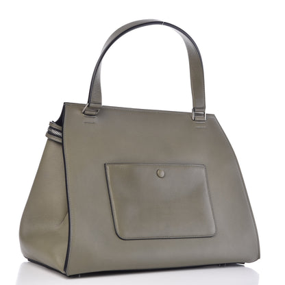 Celine Calfskin Medium Edge Shoulder Bag Khaki 3 of 10
