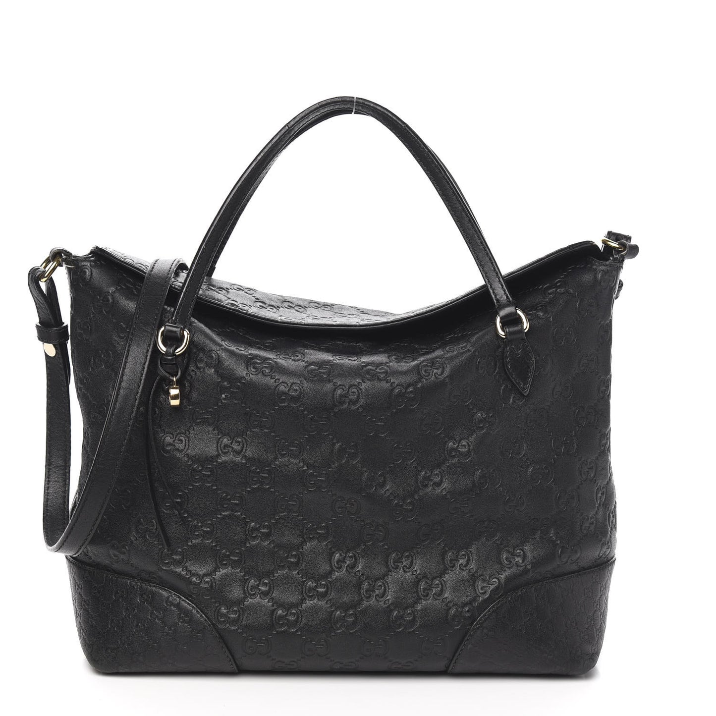 Guccissima Medium Bree Foldover Tote Black