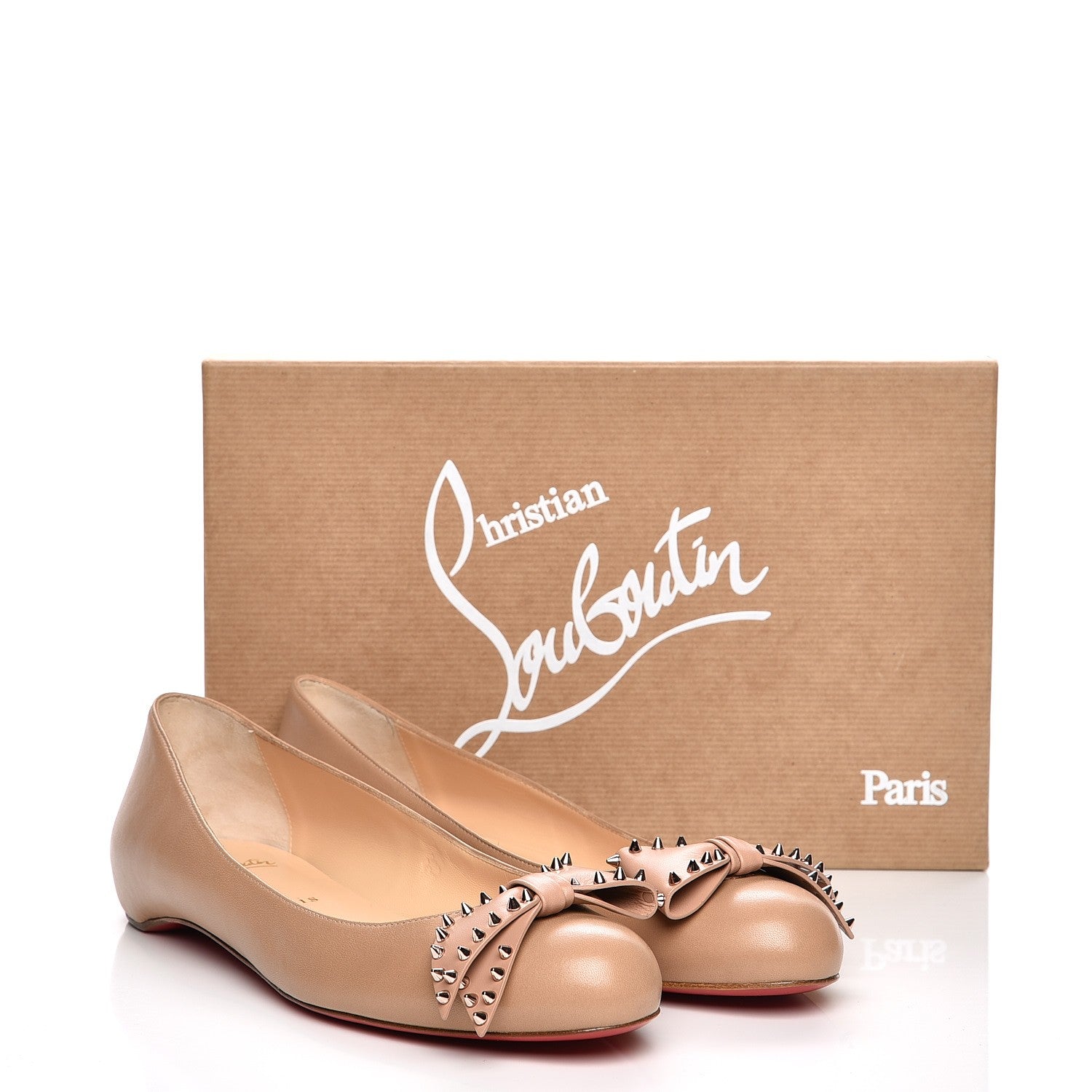 Christian Louboutin Nappa Ballalarina Flats 39 Nude 8 of 8