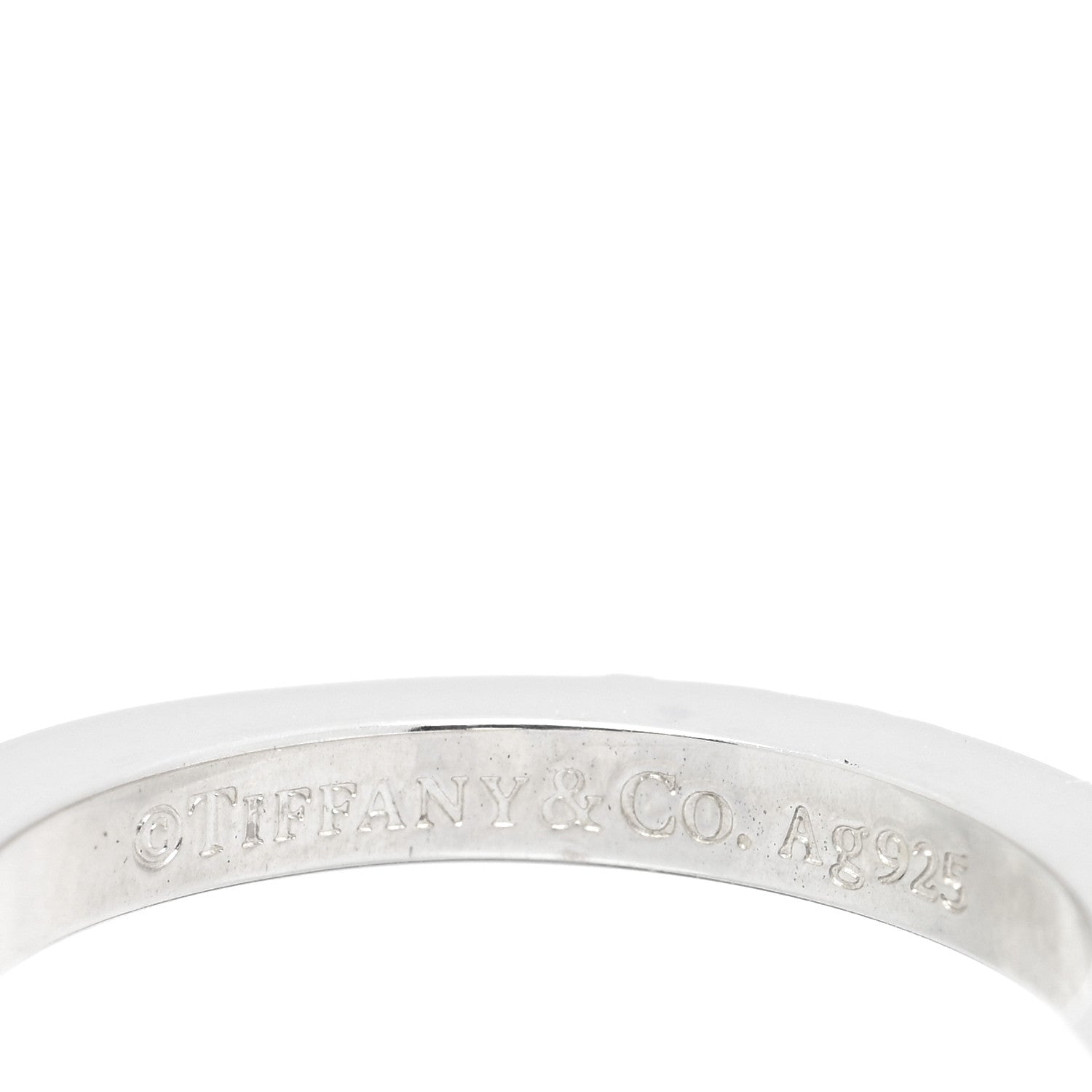 Tiffany Sterling Silver T Square Ring 55 7.25 4 of 4