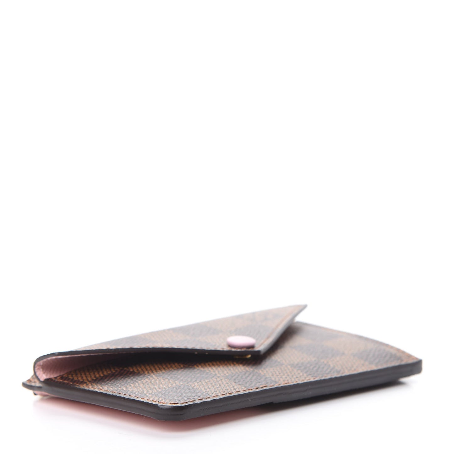 Damier Ebene Recto Verso Card Holder Rose Ballerine