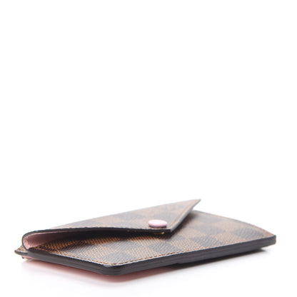 Louis Vuitton Damier Ebene Recto Verso Card Holder Rose Ballerine 4 of 8