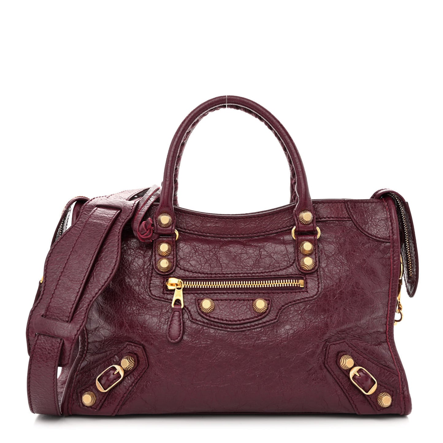 Agneau Giant 12 Gold Hardware S City Violet Prune