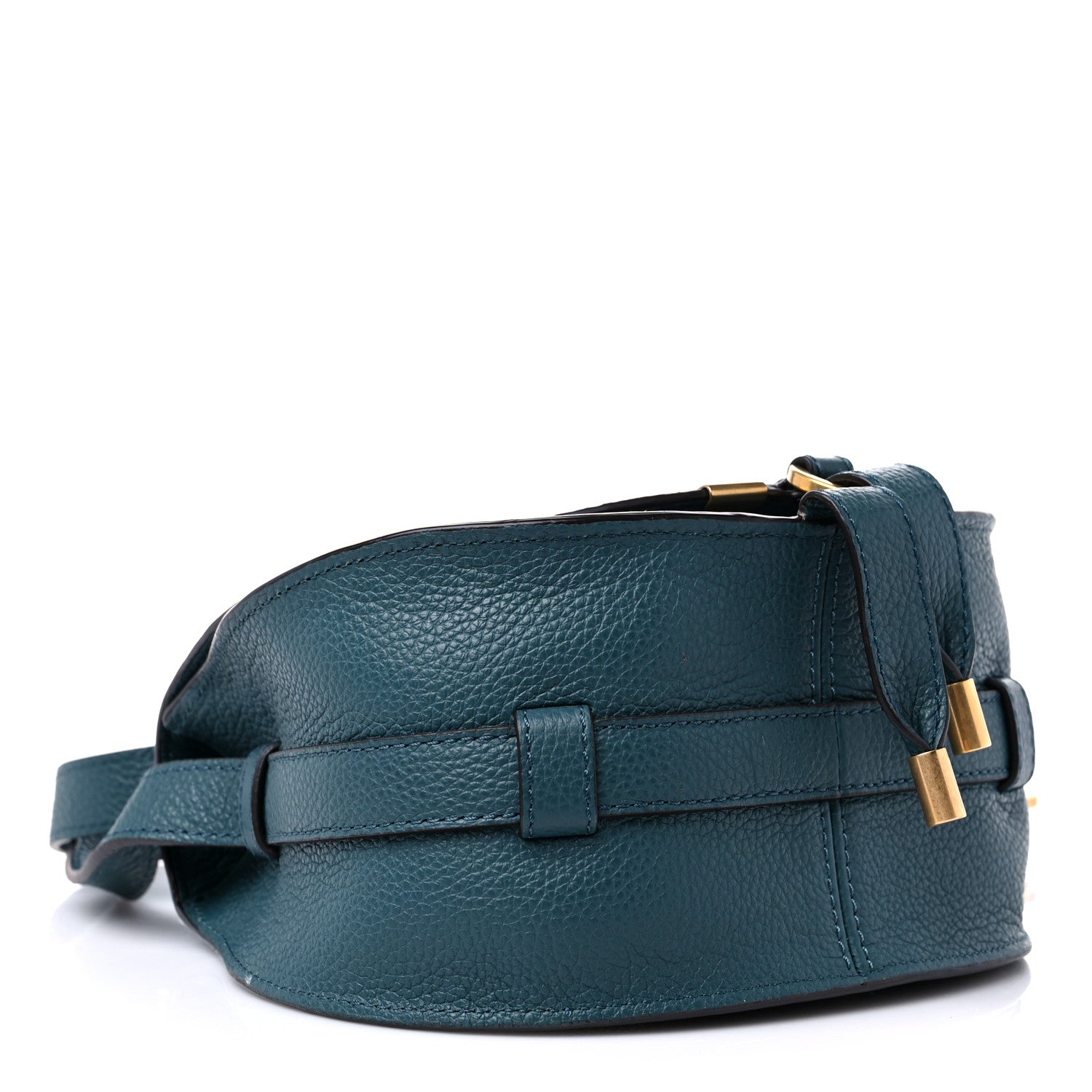 Chloe Calfskin Mini Marcie Round Crossbody Bag Teal 3 of 8