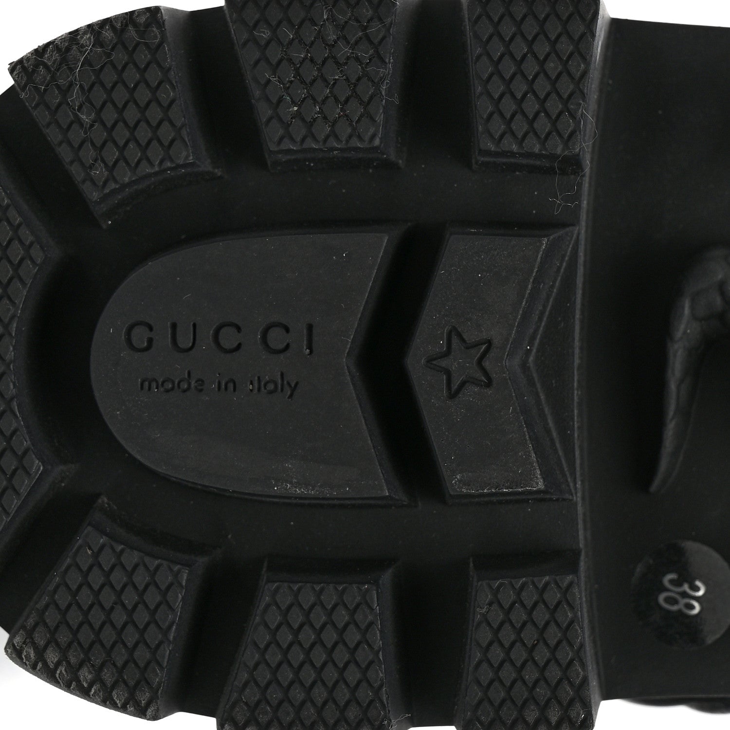 Gucci Nappa Frances GG Matelasse Platform Combat Boots 38 Black 8 of 9