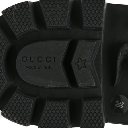 Gucci Nappa Frances GG Matelasse Platform Combat Boots 38 Black 8 of 9
