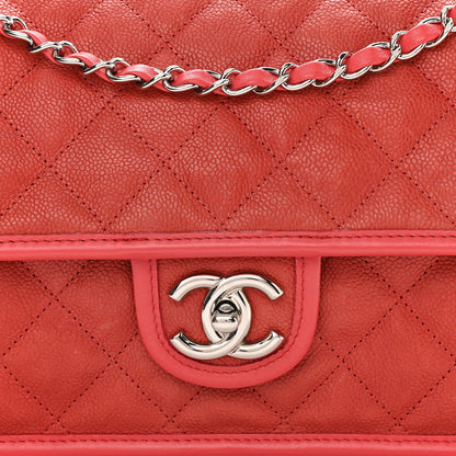 Chanel Caviar Quilted Medium French Riviera Flap Red 8 of 11