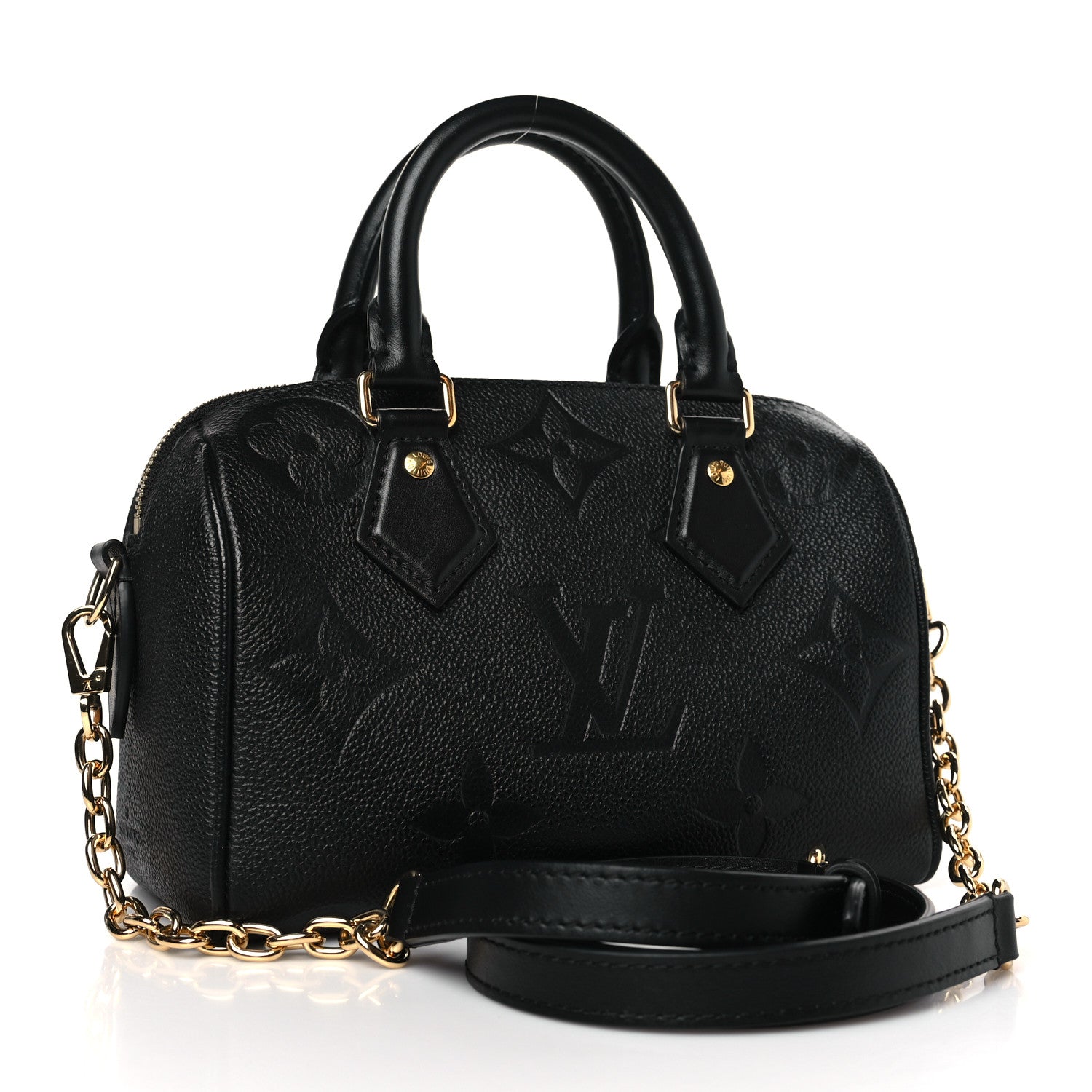 Louis Vuitton Empreinte Monogram Giant Speedy Bandouliere 20 Black 3 of 8
