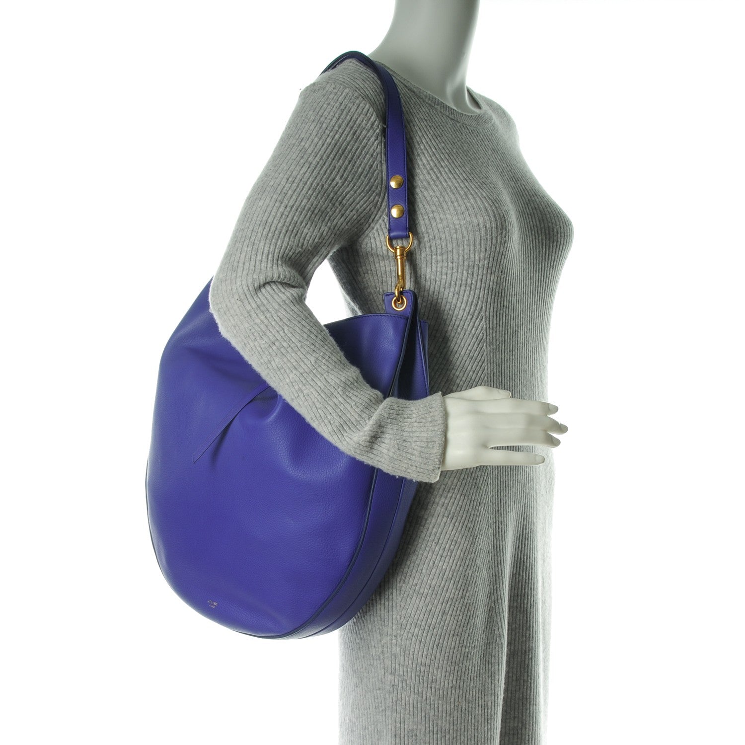 Celine Supple Calfskin Large Hobo Indigo 2 of 10