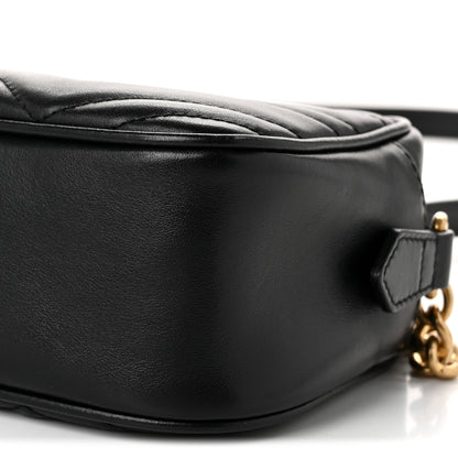 Gucci Calfskin Matelasse Small GG Marmont Chain Shoulder Bag Black 10 of 10