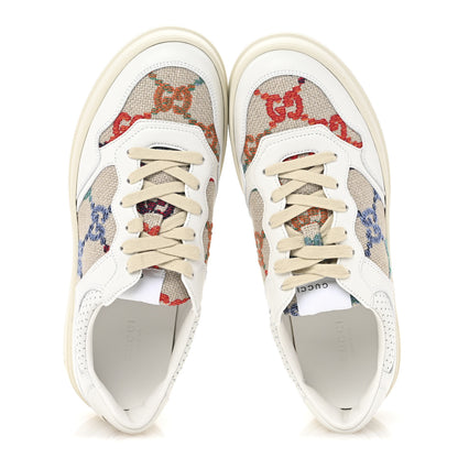 Gucci Dali Soft Calfskin GG Tennis Embossed Perforated Womens Platform 55mm Sneakers 40 White Multicolor 2 of 9