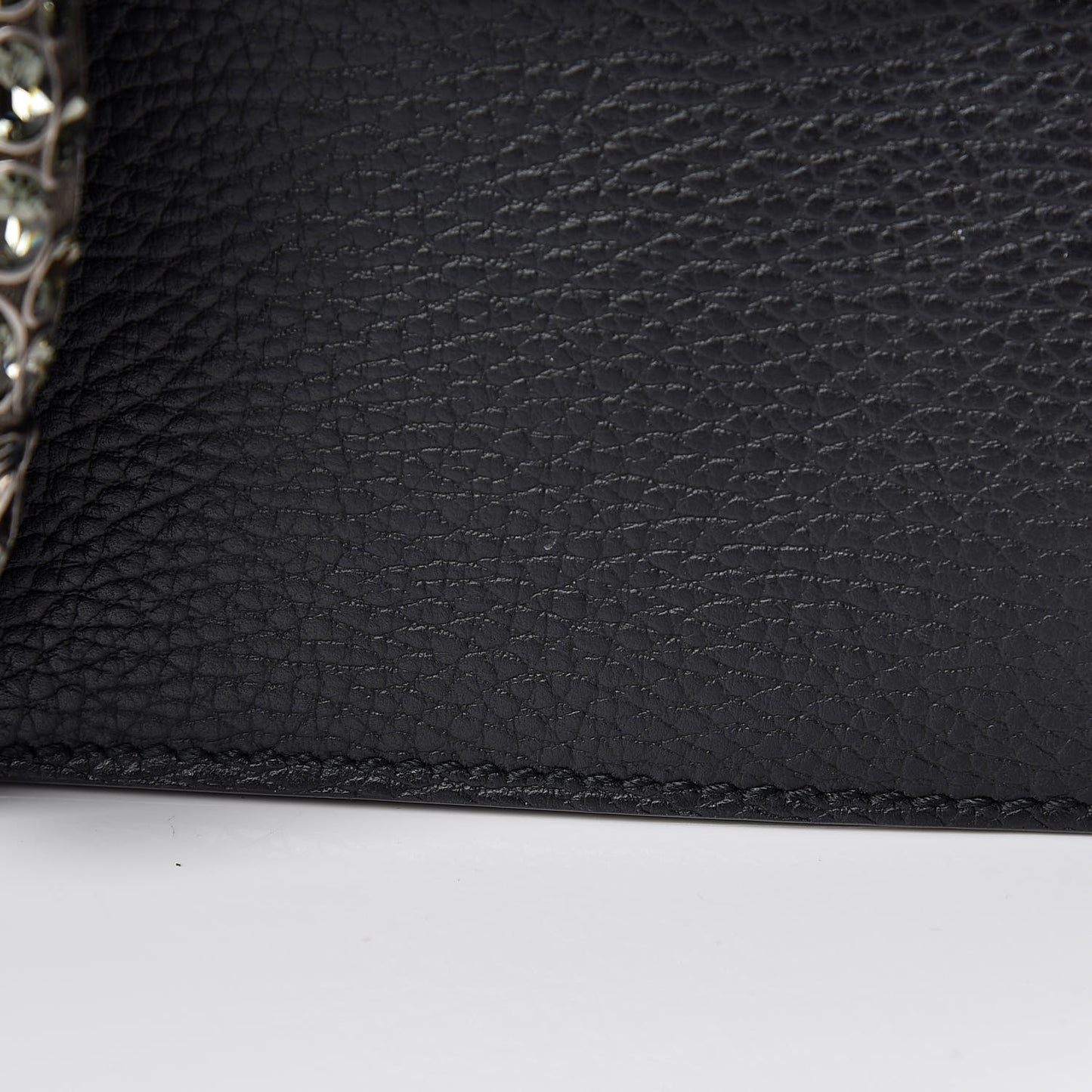 Pebbled Calfskin Small Dionysus Shoulder Bag Black
