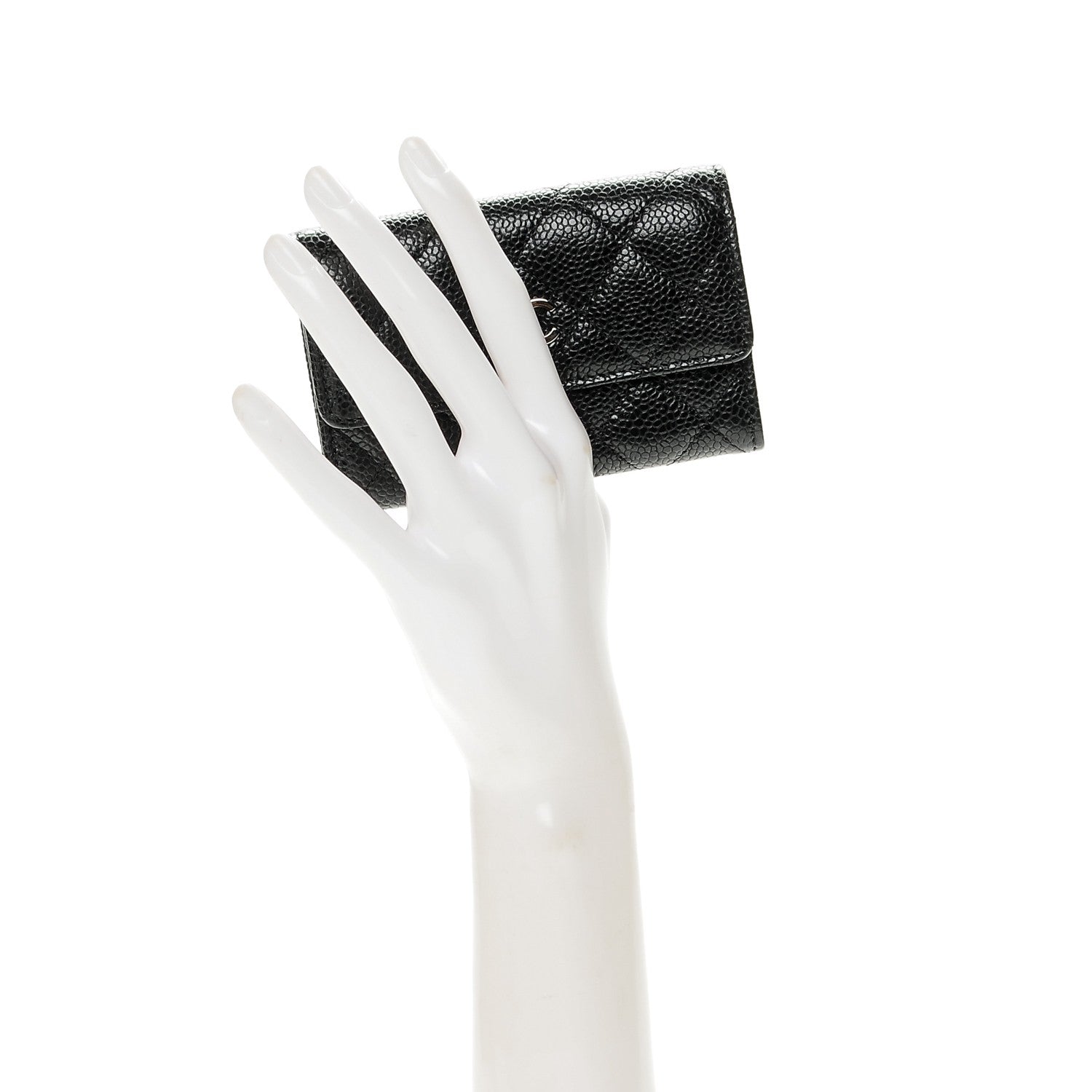 Chanel Caviar Quilted Flap Card Holder Black 2 of 8