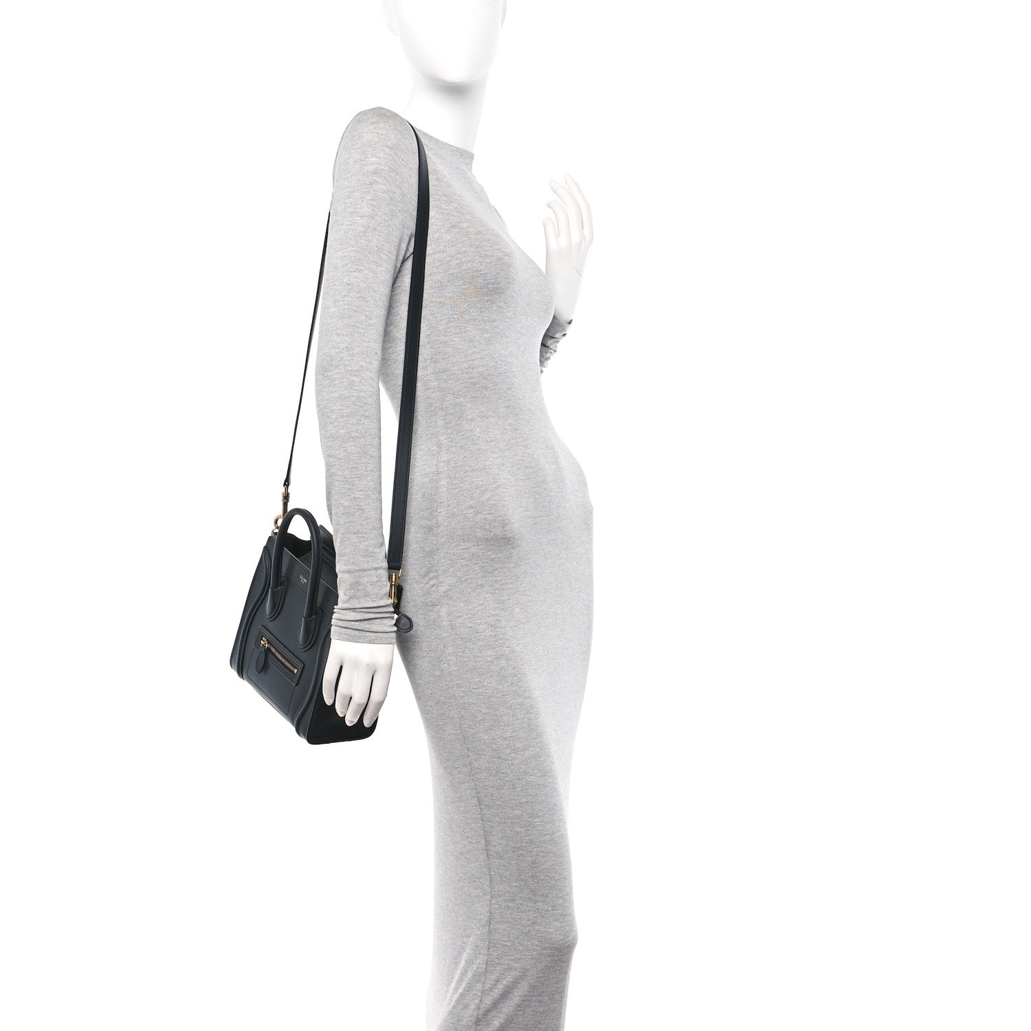 Celine Smooth Calfskin Nano Luggage Black 2 of 11