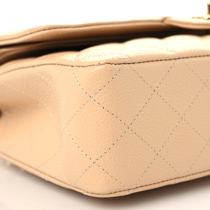 Chanel Caviar Quilted Medium Double Flap Beige 5 of 11