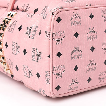 MCM Visetos Medium Side Studs Stark Backpack Pink 10 of 11