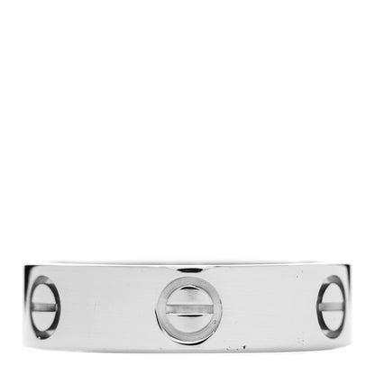 Cartier 18K White Gold 5.5mm LOVE Ring 58 8.25 3 of 4