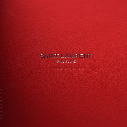 Saint Laurent Calfskin Crocodile Embossed Small Sac De Jour Eros Red 8 of 14