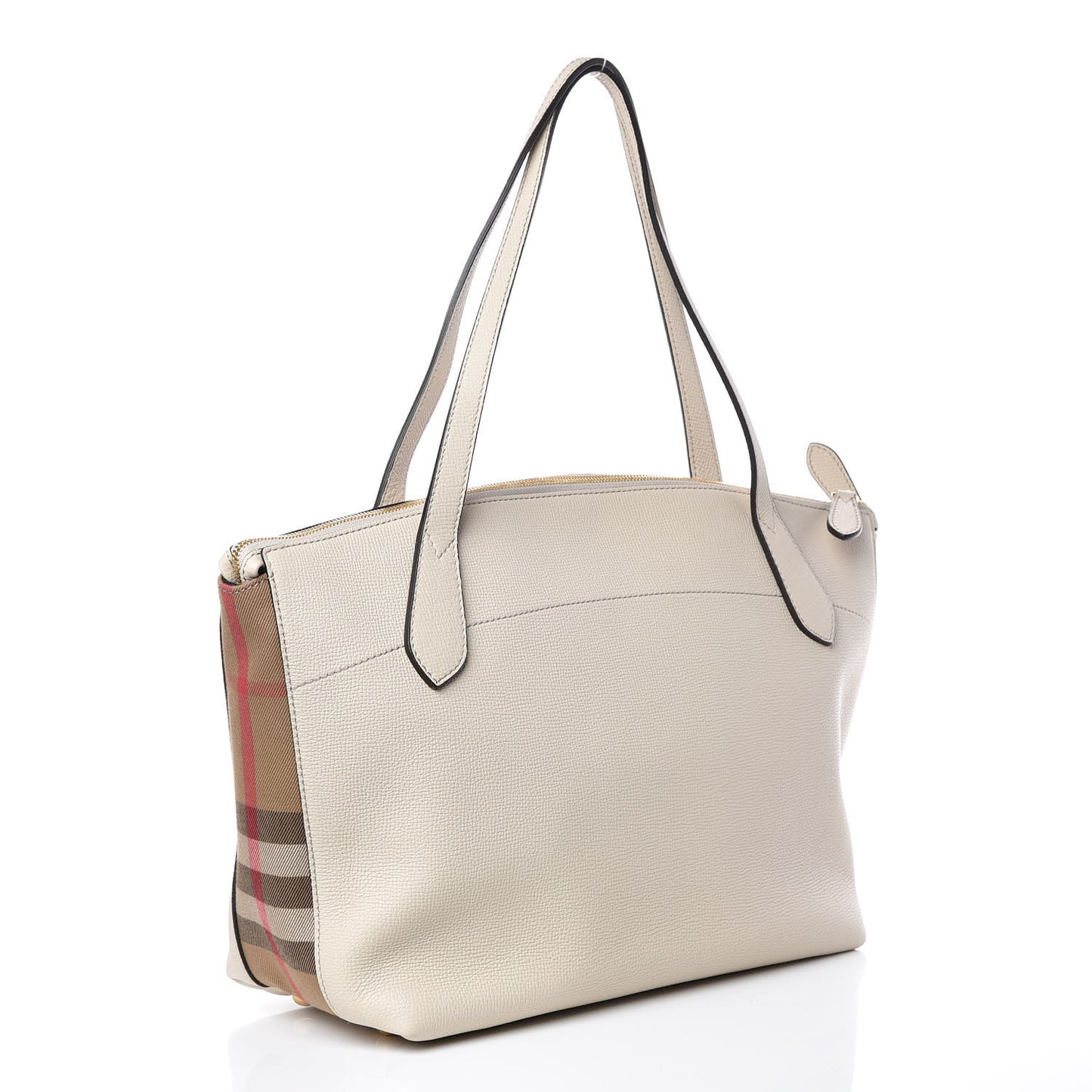 Derby Calfskin House Check Medium Welburn Tote Limestone