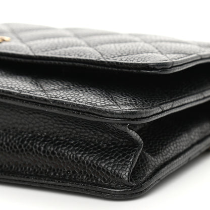 Chanel Caviar Quilted Wallet On Chain WOC Black 11 of 12