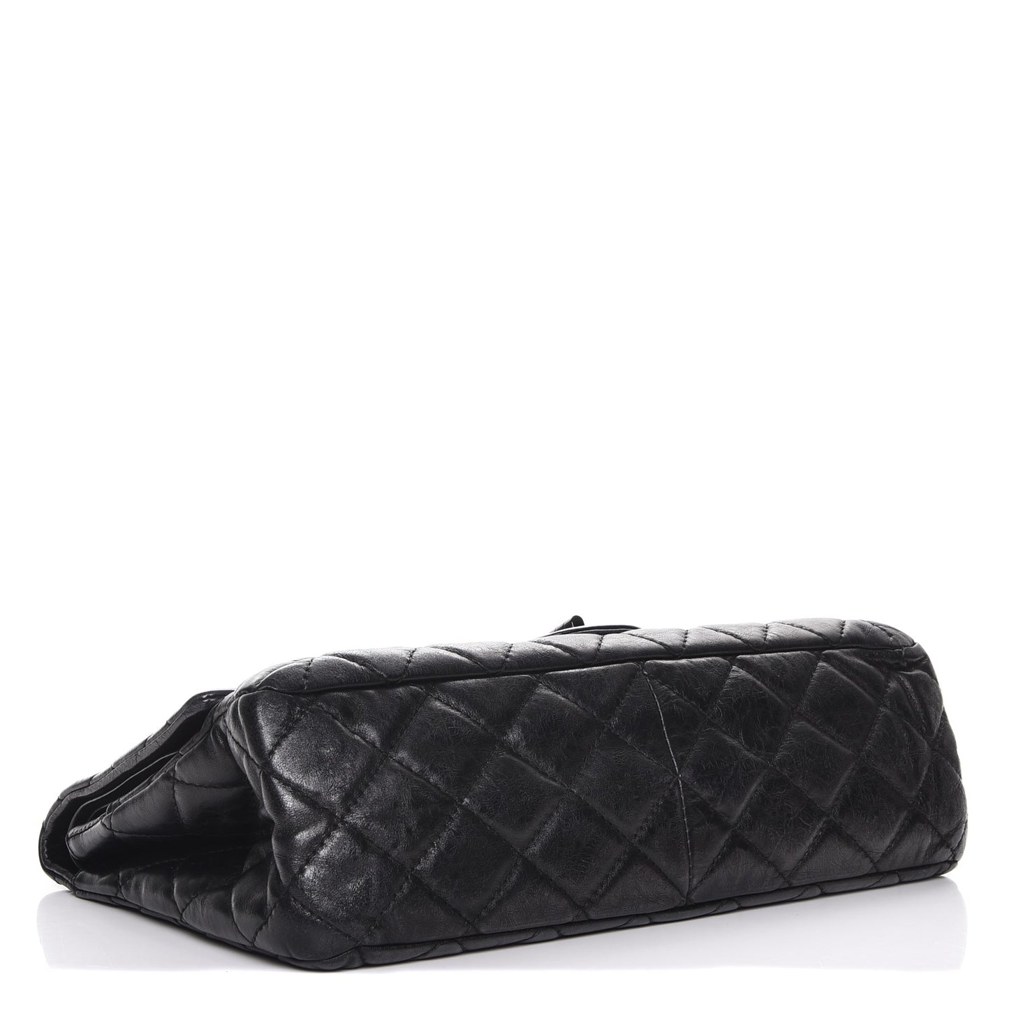 Glazed Calfskin Quilted 2.55 Reissue 227 Flap So Black