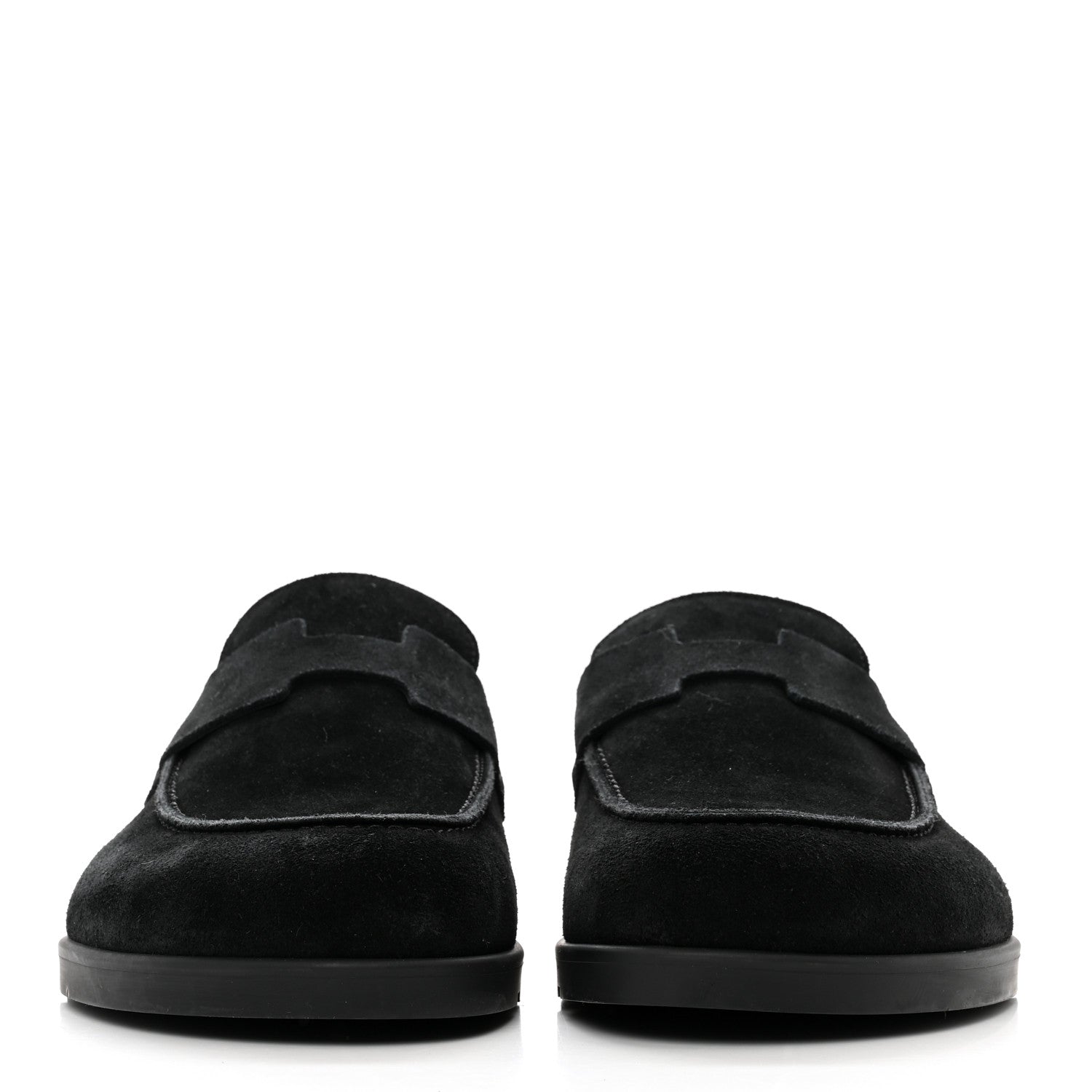 Hermes Suede Calfskin Go Mules 40.5 Black 2 of 8