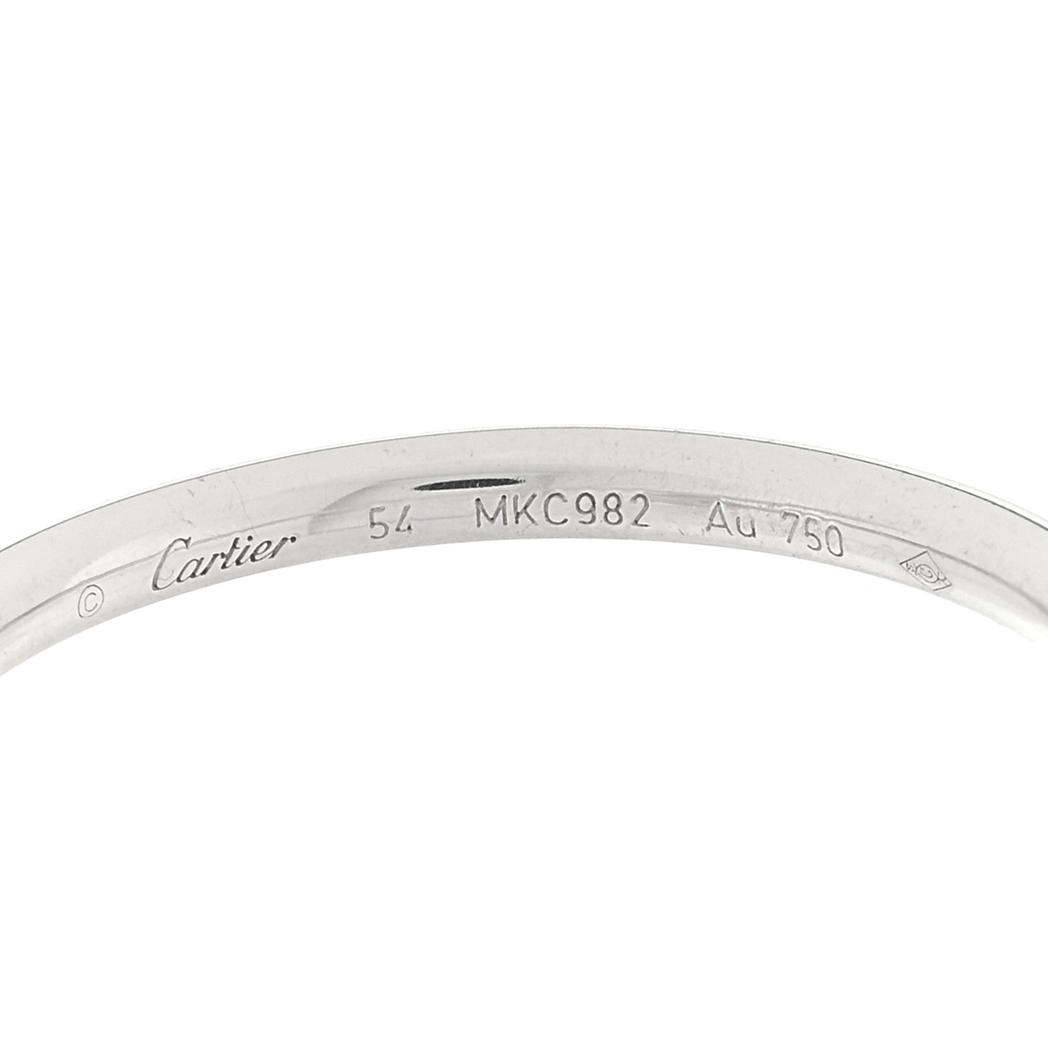 Cartier 18K White Gold Small Juste Un Clou Ring 54 7 4 of 5