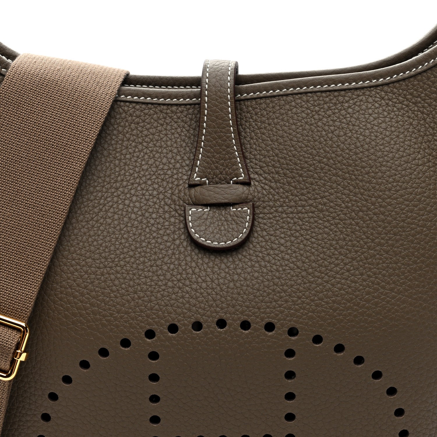 Hermes Taurillon Clemence EVELYNE III PM Etoupe 8 of 11