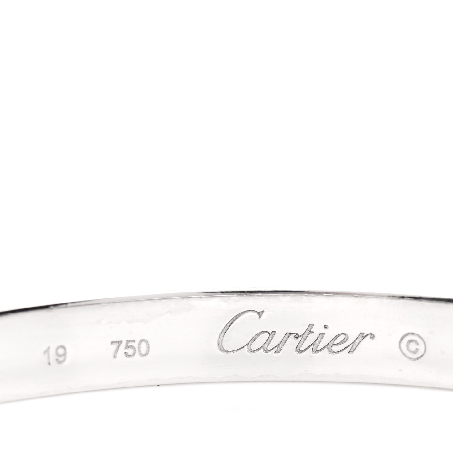 18K White Gold LOVE Bracelet 19