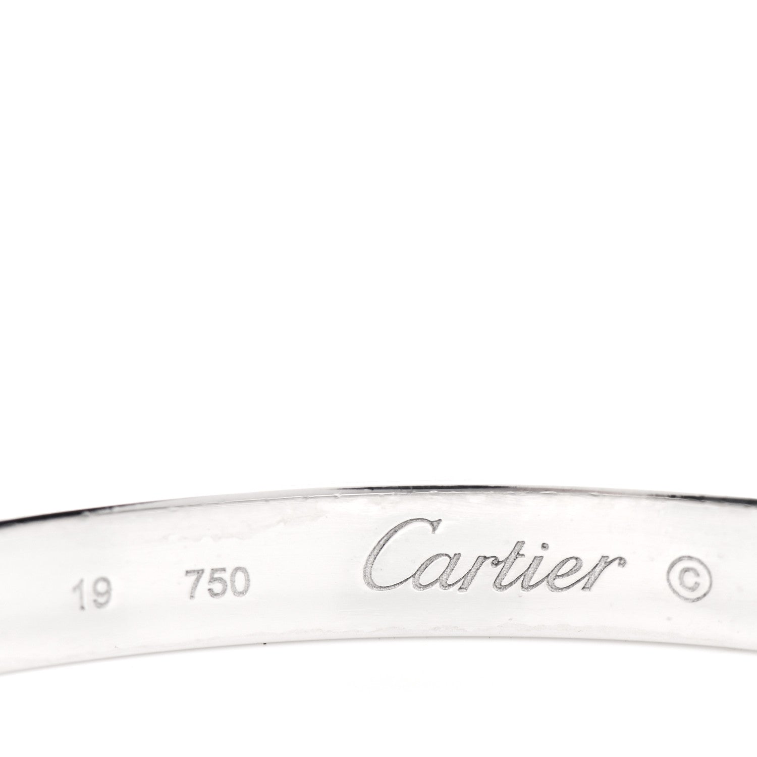 Cartier 18K White Gold LOVE Bracelet 19 5 of 8