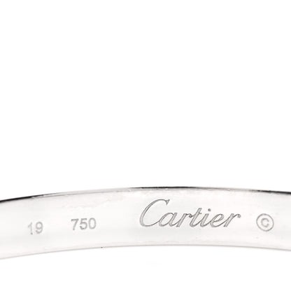Cartier 18K White Gold LOVE Bracelet 19 5 of 8